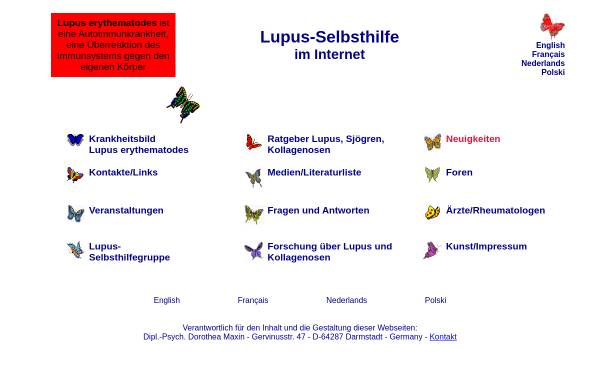 Vorschau von www.lupus-selbsthilfe.de, Lupus erythematodes Selbsthilfe