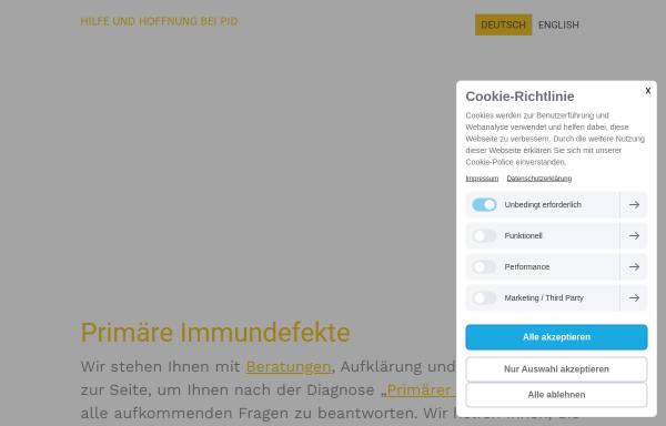 Vorschau von www.oespid.org, Österreichische Selbsthilfegruppe für Primäre Immundefekte