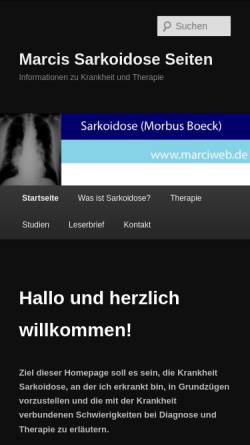 Vorschau der mobilen Webseite www.marciweb.de, Sarkoidose (Morbus Boeck)