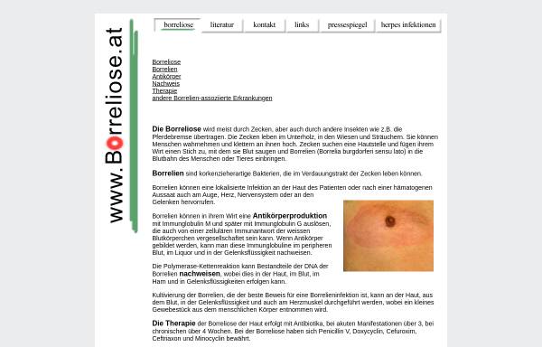 Vorschau von www.borreliose.at, Borreliose und andere Borrelien-assoziierte Erkrankungen