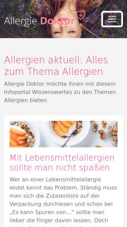 Vorschau der mobilen Webseite www.allergie-doktor.de, Allergie-Doktor