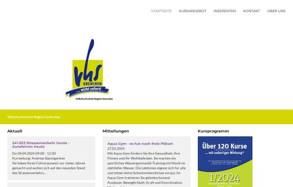 Vorschau von www.vhs-grenchen.ch, Volkshochschule Region Grenchen