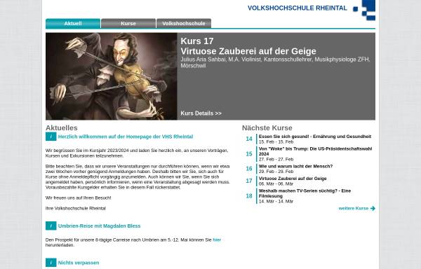 Vorschau von www.vhs-rheintal.ch, Volkshochschule Rheintal