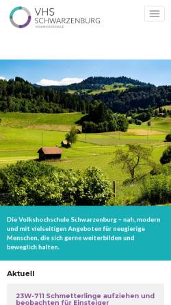 Vorschau der mobilen Webseite www.vhschwarzenburg.ch, Volkshochschule Schwarzenburg