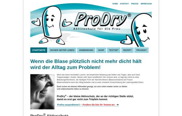 Vorschau von www.prodry.de, ProDry: Harninkontinenz