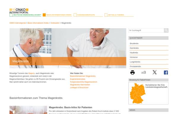 Vorschau von www.krebsgesellschaft.de, Deutsche Krebsgesellschaft e. V.