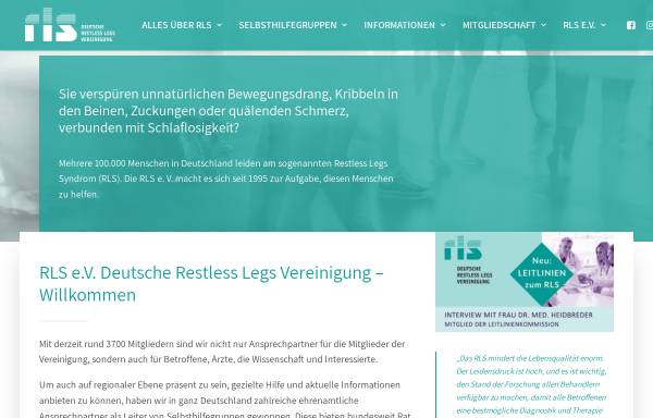 RLS e. V. Deutsche Restless Legs Vereinigung