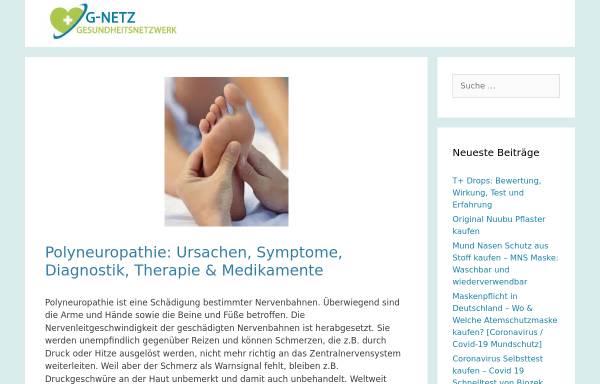 Vorschau von www.g-netz.de, G-Netz: Polyneuropathie