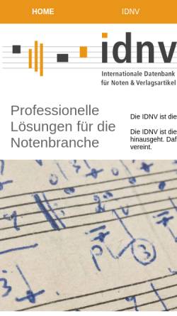 Vorschau der mobilen Webseite www.idnv.de, IDNV