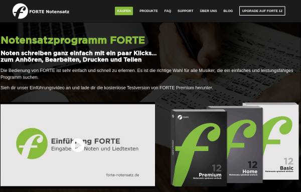 Vorschau von www.forte-notensatz.de, Notensatzprogramm Forte