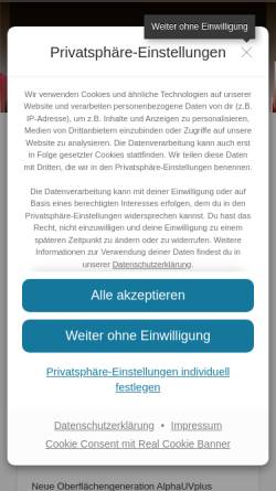 Vorschau der mobilen Webseite www.spongo-gmbh.de, Spongo Handels GmbH