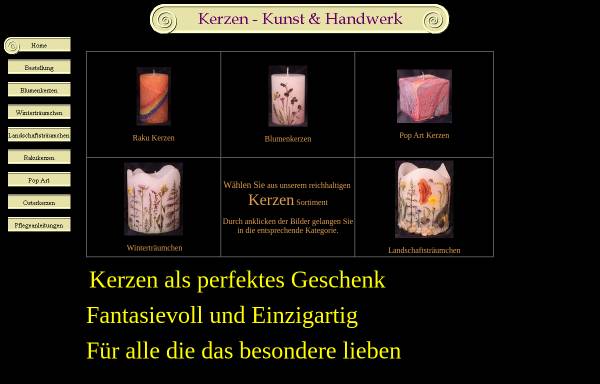 Vorschau von www.blumenkerzen.at, Fa. Weber Gottfried - Blumenkerzen