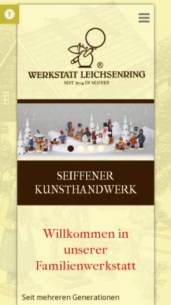 Vorschau der mobilen Webseite www.werkstatt-leichsenring.de, Kreiß, Gitta