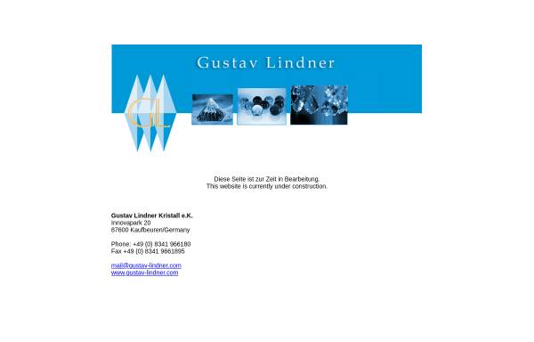 Vorschau von www.gustav-lindner.com, Gustav Lindner Kristall e.K.