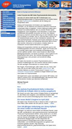 Vorschau der mobilen Webseite www.ibp-psychomotorik.de, Institut für Bewegungsbildung und Psychomotorik (IBP)