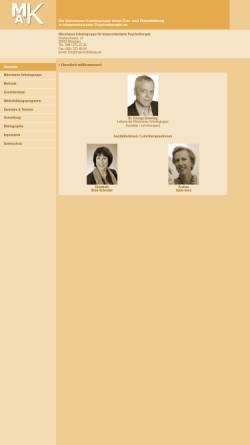 Vorschau der mobilen Webseite www.mak-fortbildung.de, Münchener Arbeitsgruppe für körperorientierte Psychotherapie (MAK)