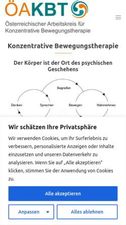 Vorschau der mobilen Webseite www.kbt.at, Österreichischer Arbeitskreis für Konzentrative Bewegungstherapie