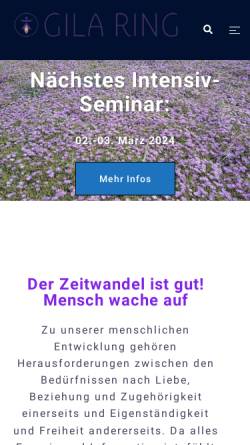 Vorschau der mobilen Webseite www.gilaring.de, Gila Ring
