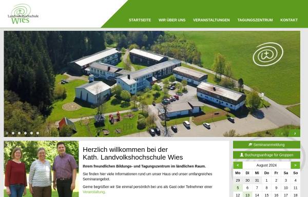 Vorschau von www.lvhswies.de, Landvolkshochschule Wies - Bildungszentrum für den ländlichen Raum