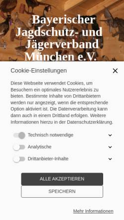 Vorschau der mobilen Webseite www.bjv-muenchen.de, Bayerischer Jagdschutz- und Jägerverband München e.V.