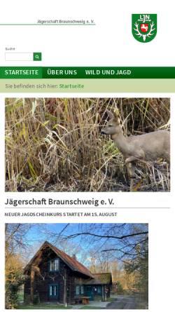 Vorschau der mobilen Webseite www.waidgeselle.de, Braunschweiger Jägerschaft e.V.