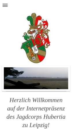 Vorschau der mobilen Webseite www.hubertia-leipzig.com, Jagdcorps Hubertia Leipzig im WJSC