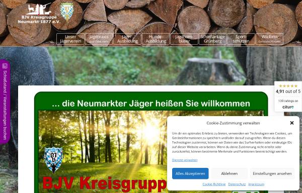 Vorschau von www.bjv-neumarkt.de, Kreisgruppe Neumarkt des Bayerische Jagdschutz- und Jägerverband
