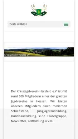 Vorschau der mobilen Webseite www.kreisjagdverein-hersfeld.de, Kreisjagdverein Hersfeld e.V.