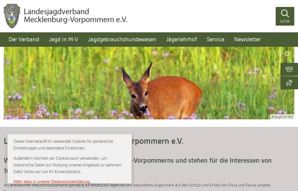 Vorschau von www.ljv-mecklenburg-vorpommern.de, Landesjagdverband Mecklenburg-Vorpommern