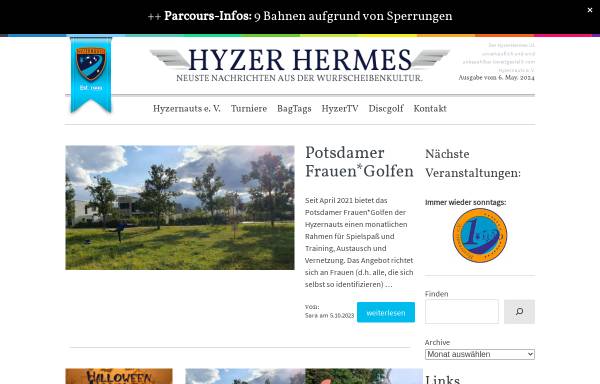 Vorschau von www.hyzernauts.de, Hyzernauts Heimstetten