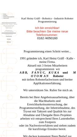 Vorschau der mobilen Webseite www.graeff.de, Graeff Robotics GmbH
