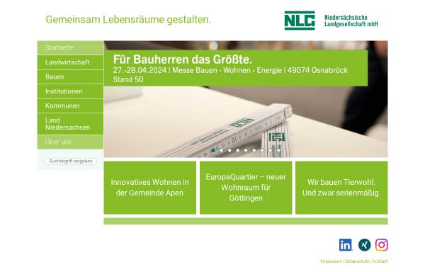 Vorschau von www.nlg.de, Niedersächsische Landgesellschaft mbH