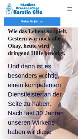 Vorschau der mobilen Webseite www.krankenpflege-bad-bevensen.de, Häusliche Krankenpflege - Kerstin Effe