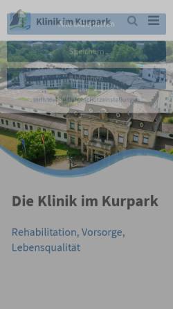Vorschau der mobilen Webseite www.klinikimkurpark.de, Klinik im Kurpark