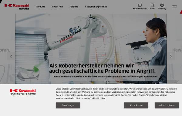 Vorschau von www.kawasakirobot.de, Kawasaki Robotics Deutschland GmbH