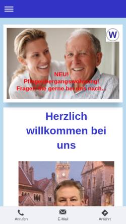 Vorschau der mobilen Webseite www.pflegedienst-braunschweig.de, Ambulanter Pflegedienst Wilhelminum