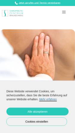 Vorschau der mobilen Webseite sven-paris.de, Chiropractic Zentrum Braunschweig