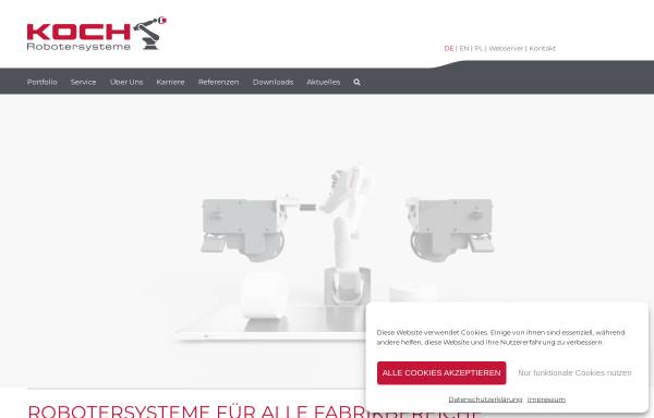 Vorschau von koch-roboter.de, Koch Robotersysteme