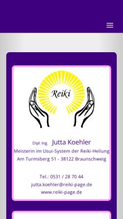 Vorschau der mobilen Webseite www.reiki-page.de, Reiki-Page