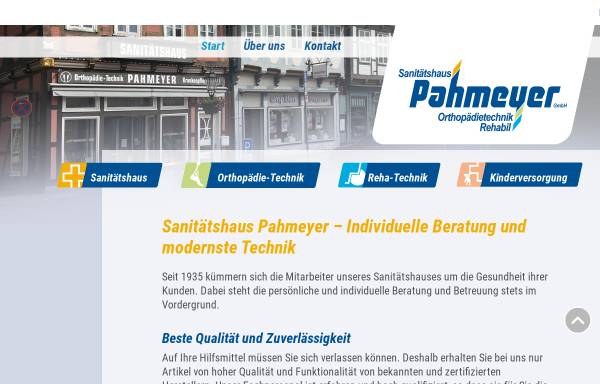 Vorschau von www.sanitaetshaus-pahmeyer.de, Sanitätshaus Pahmeyer GmbH