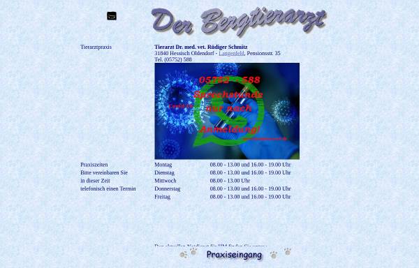 Vorschau von www.bergtierarzt.de, Der Bergtierarzt - Dr. med. vet. Rüdiger Schmitz