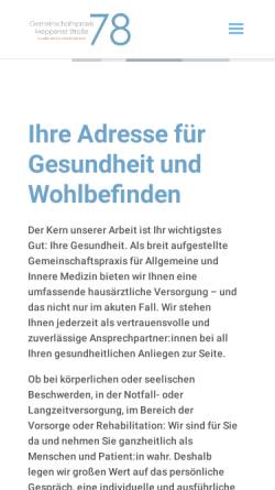 Vorschau der mobilen Webseite www.allgemeinarztpraxis.de, Dr. Albers, Dr. Wahoff, Dr. Amann