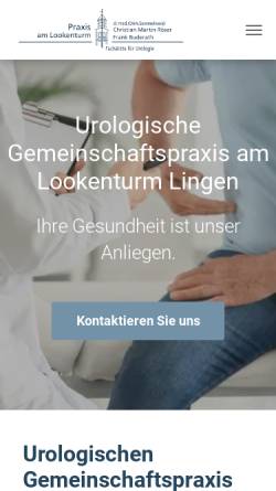 Vorschau der mobilen Webseite www.urologen-lingen.de, Röser/Buderath