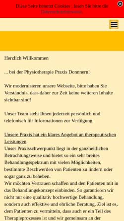 Vorschau der mobilen Webseite physiotherapie-donnern.de, Physiotherapie Röpke