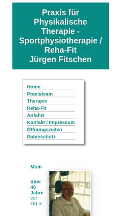 Vorschau der mobilen Webseite www.praxis-fitschen.de, Praxis für Physikalische Therapie J. Fitschen