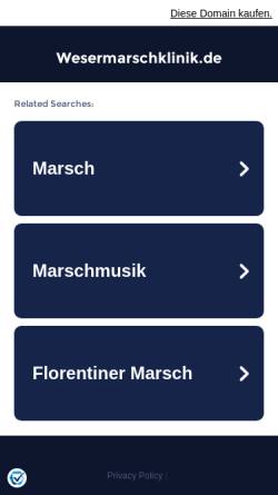 Vorschau der mobilen Webseite www.wesermarschklinik.de, Wesermarsch Klinik Nordenham