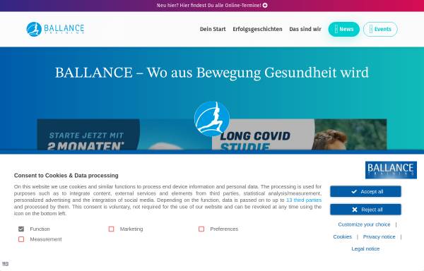 Vorschau von www.ballance.de, Ballance-Training