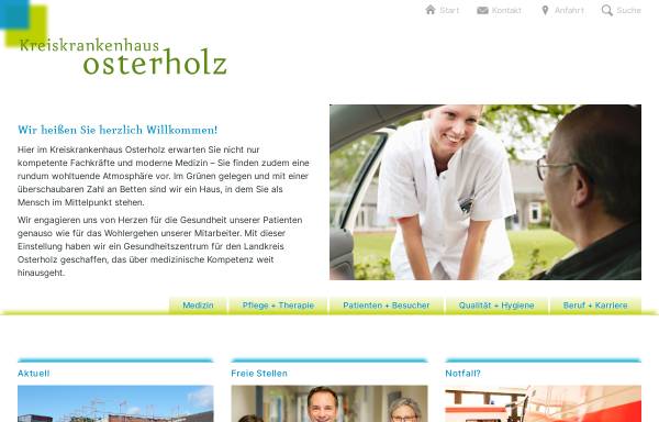 Vorschau von www.kreiskrankenhaus-osterholz.de, Kreiskrankenhaus Osterholz