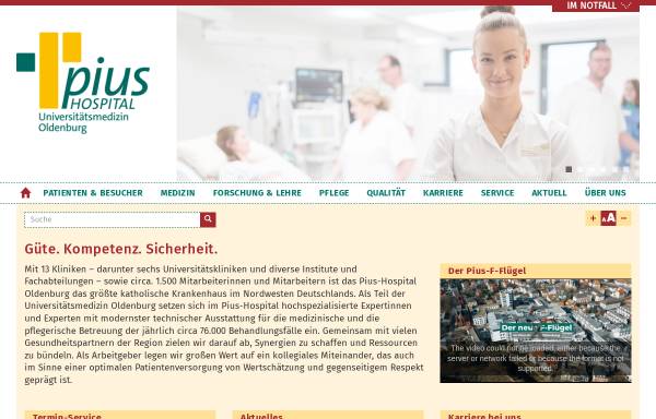 Vorschau von www.pius-hospital.de, Pius Hospital