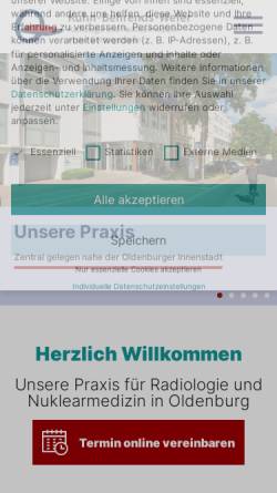 Vorschau der mobilen Webseite www.radiologie-kuhn.de, Praxisgemeinschaft Dres. Kuhn, Steen und Partner